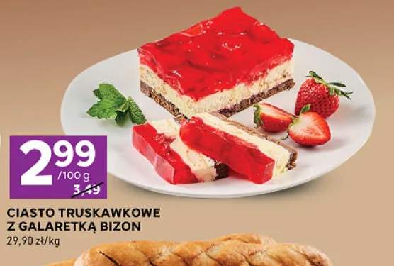 Ciasto truskawkowe z galaretką Bizon