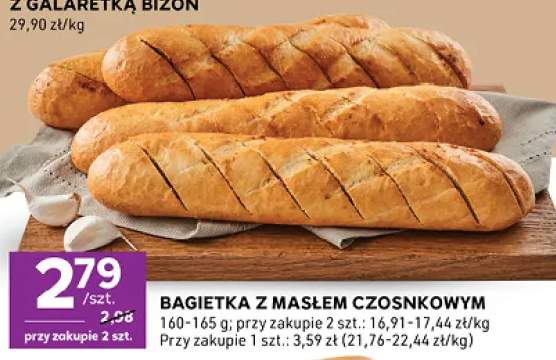Bagietka z masłem czosnkowym
