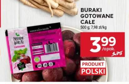 Buraki gotowane całe