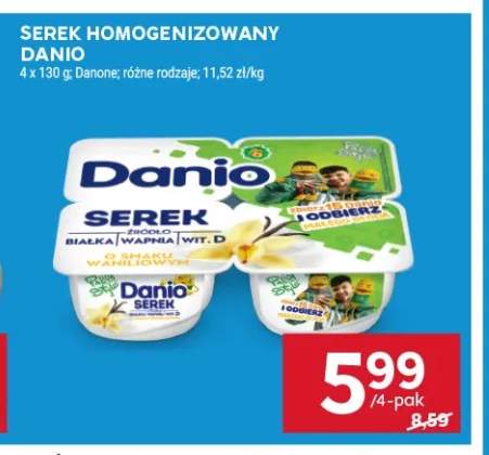Serek homogenizowany Danio 4-pak