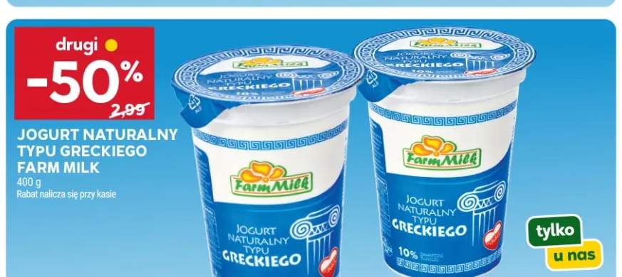 Jogurt naturalny typu greckiego Farm Milk