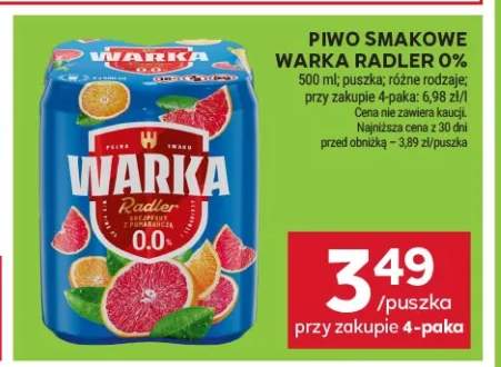 Piwo bezalkoholowe Warka Radler