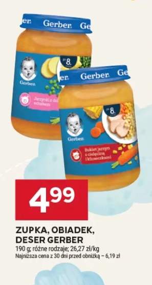 Zupka, obiadek, deser Gerber
