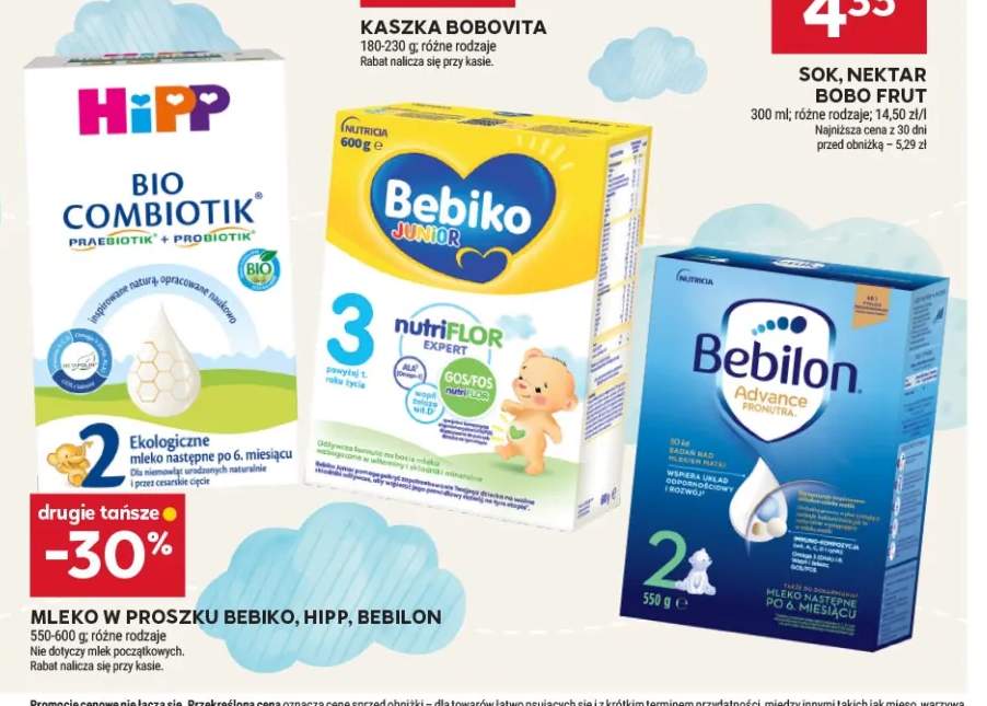 Mleko w proszku Bebiko, HiPP, Bebilon