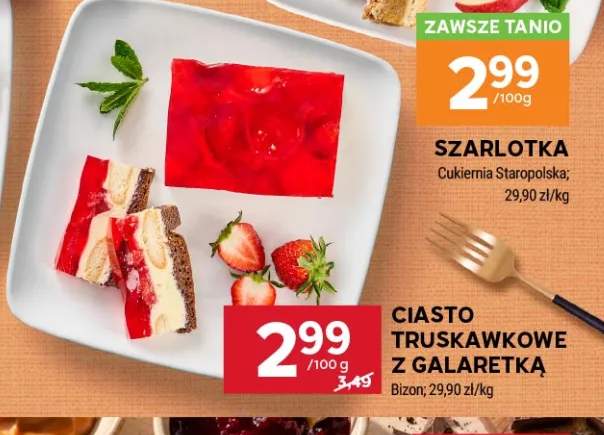 Ciasto truskawkowe z galaretką Bizon