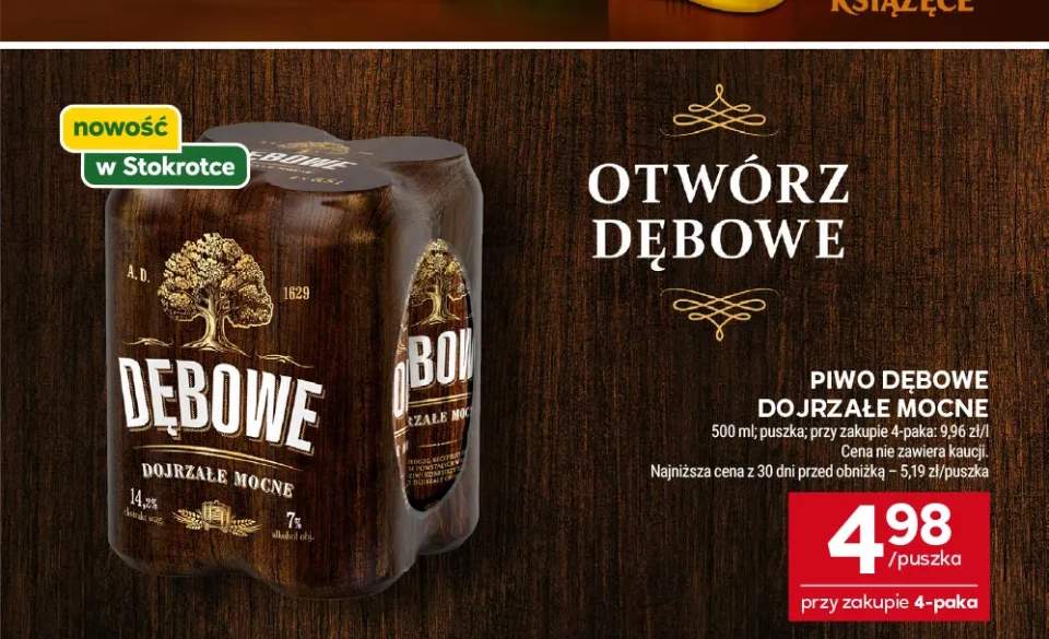 Piwo Dębowe Dojrzałe Mocne