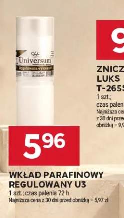 Wkład parafinowy regulowany Universum U3