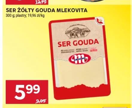 Ser żółty gouda w plastrach Mlekovita