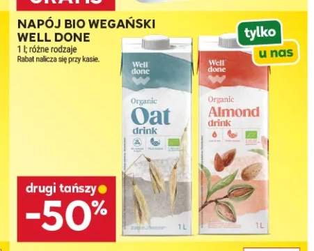 Napój bio wegański migdałowy Well Done +1 wariant