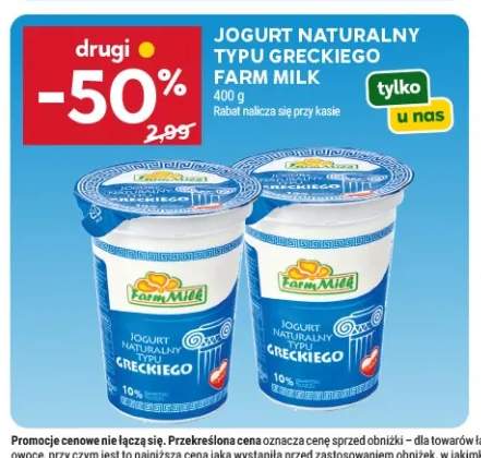 Jogurt naturalny typu greckiego Farm Milk