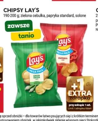 Chipsy Lay's zielona cebulka +2 warianty