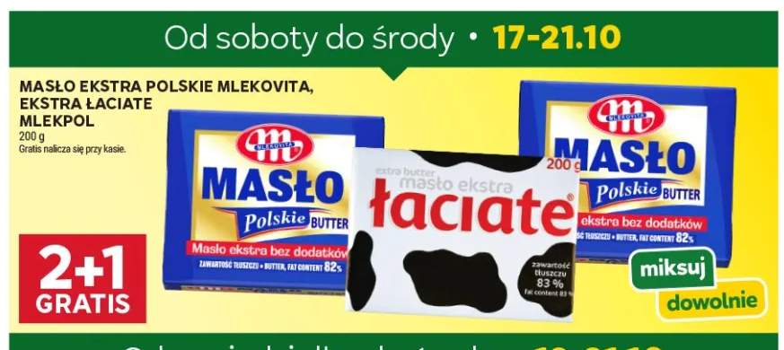 Masło ekstra polskie Mlekovita +1 wariant