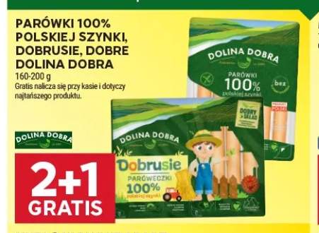 Parówki 100% polskiej szynki Dolina Dobra +2 warianty