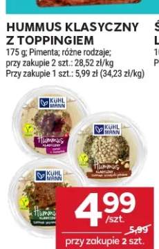 Hummus klasyczny z toppingiem Pimenta