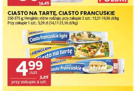 Ciasto na tartę Henglein +1 wariant