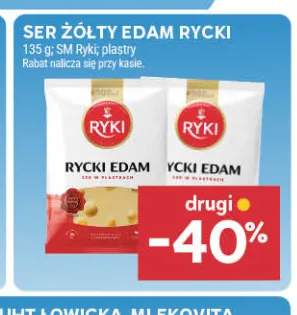 Ser żółty Edam w plastrach SM Ryki