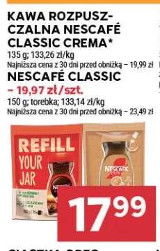 Kawa rozpuszczalna Classic Crema Nescafé +1 wariant