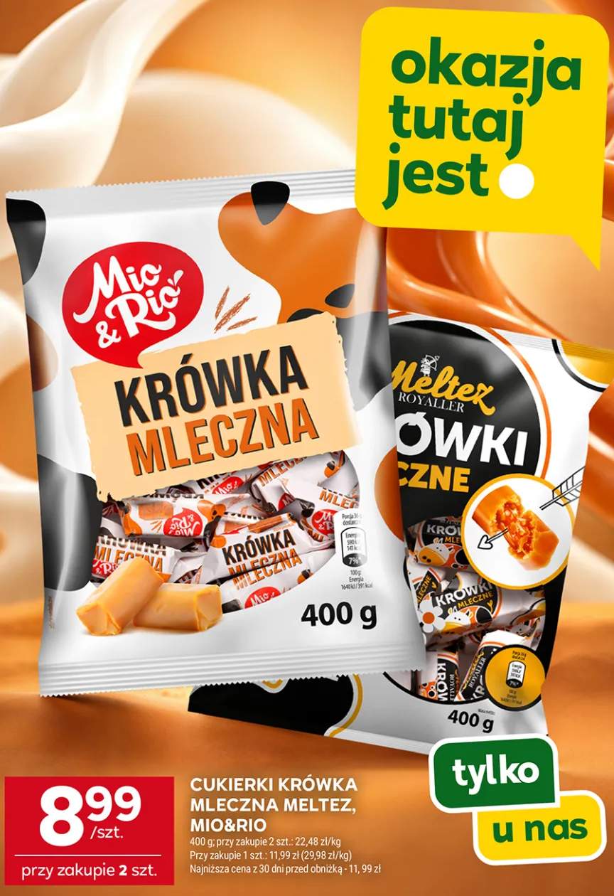 Cukierki krówka mleczna Meltez +1 wariant