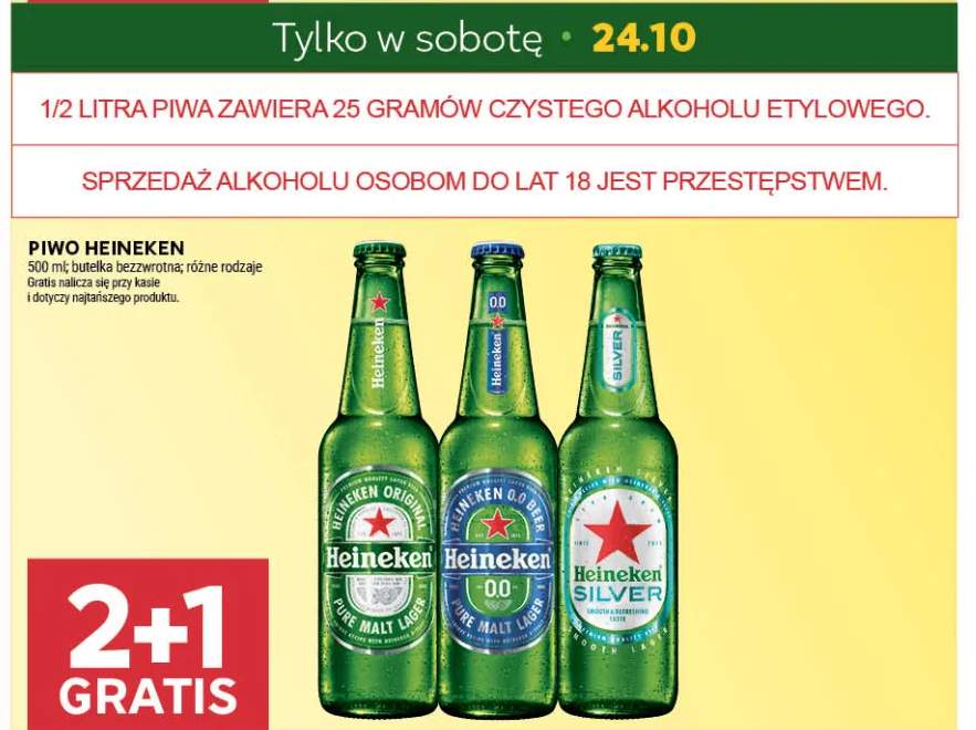 Piwo Heineken Silver +2 warianty