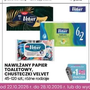 Nawilżany papier toaletowy Velvet +1 wariant