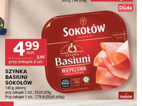 Szynka Basiuni wieprzowa Sokołów w plastrach