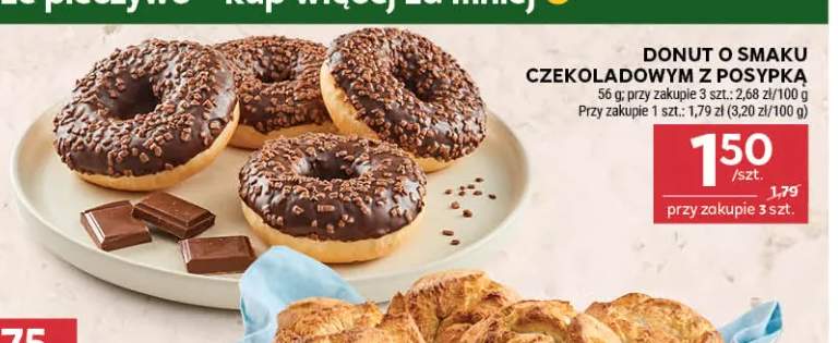 Donut o smaku czekoladowym z posypką