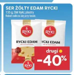 Ser żółty edam w plastrach Rycki SM Ryki