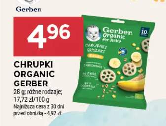 Chrupki Gerber Organic Banan