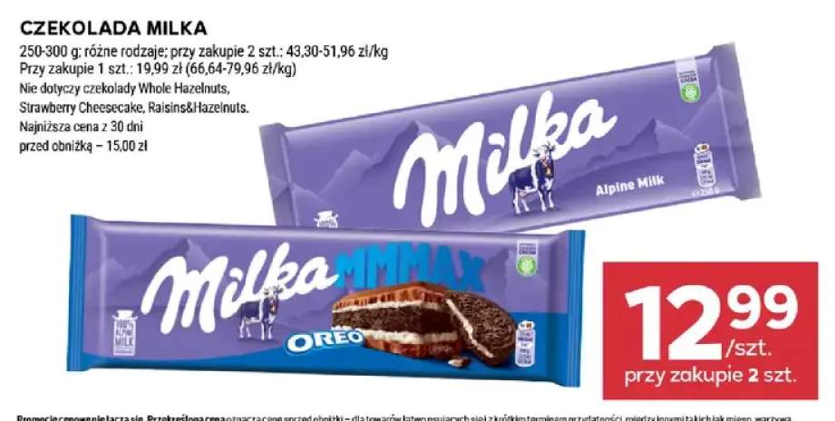 Czekolada Milka Alpine Milk +1 wariant