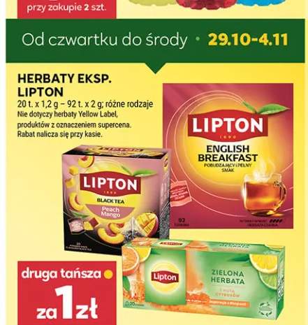Herbaty ekspresowe Lipton