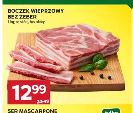 Boczek wieprzowy bez żeber ze skórą +1 wariant