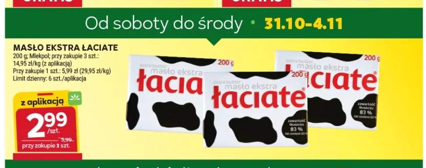 Masło ekstra Łaciate