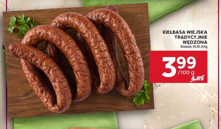 Kiełbasa wiejska tradycyjnie wędzona Wolarek