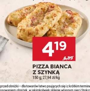 Pizza bianca z szynką