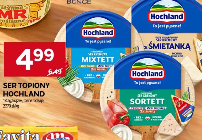Ser topiony Hochland krążek Mixtett +2 warianty