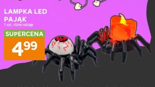 Lampka LED pająk