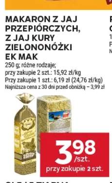 Makaron z jaj przepiórczych Ek Mak +1 wariant
