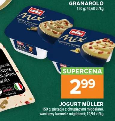 Jogurt Müller Mix pistacja z chrupiącymi migdałami +1 wariant