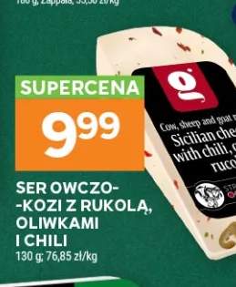 Ser owczo-kozi z rukolą, oliwkami i chili
