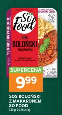 Sos boloński z makaronem So Food