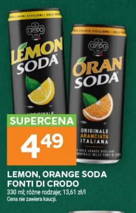 Napój Lemon Soda Fonti di Crodo +1 wariant