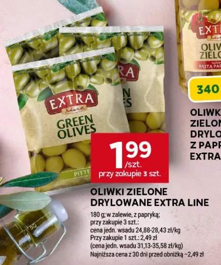 Oliwki zielone drylowane w zalewie Extra Line +1 wariant