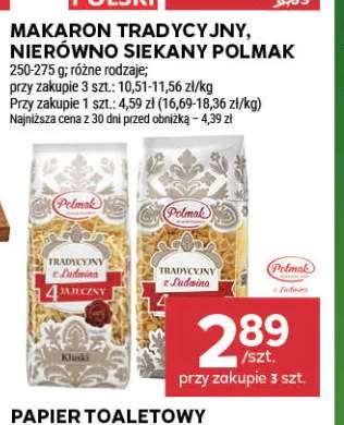 Makaron tradycyjny, nierówno siekany Polmak