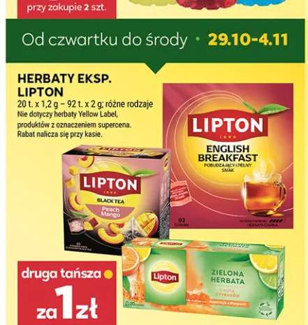 Herbaty ekspresowe Lipton