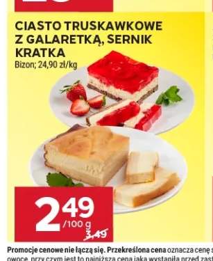 Ciasto truskawkowe z galaretką Bizon +1 wariant