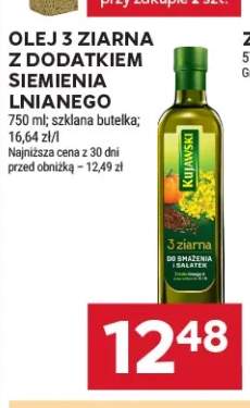 Olej rzepakowy 3 ziarna z dodatkiem siemienia lnianego Kujawski
