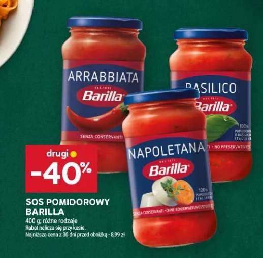 Sos pomidorowy Basilico Barilla +2 warianty
