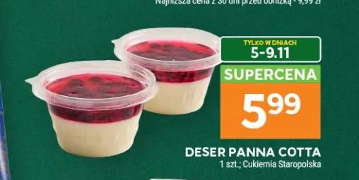 Deser panna cotta Cukiernia Staropolska