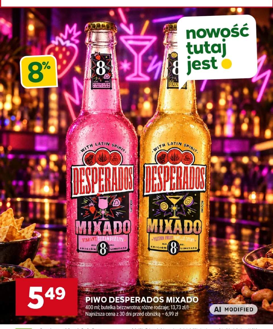 Piwo Desperados Mixado Vibrant Strawberrita +1 wariant