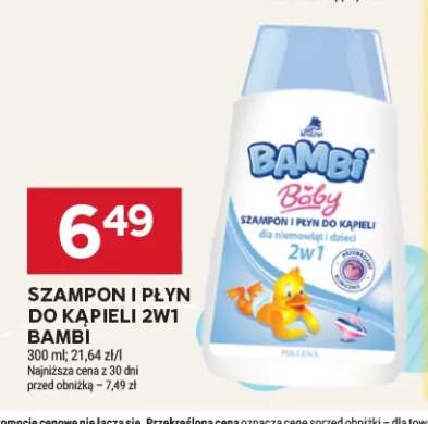 Szampon i płyn do kąpieli 2w1 Bambi